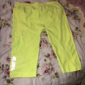 Neon Yellow reflective leggings
